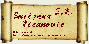 Smiljana Mićanović vizit kartica
